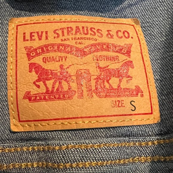 LEVI'S Jean Original Denim Trucker Jacket Size Small - Picture 6 of 13